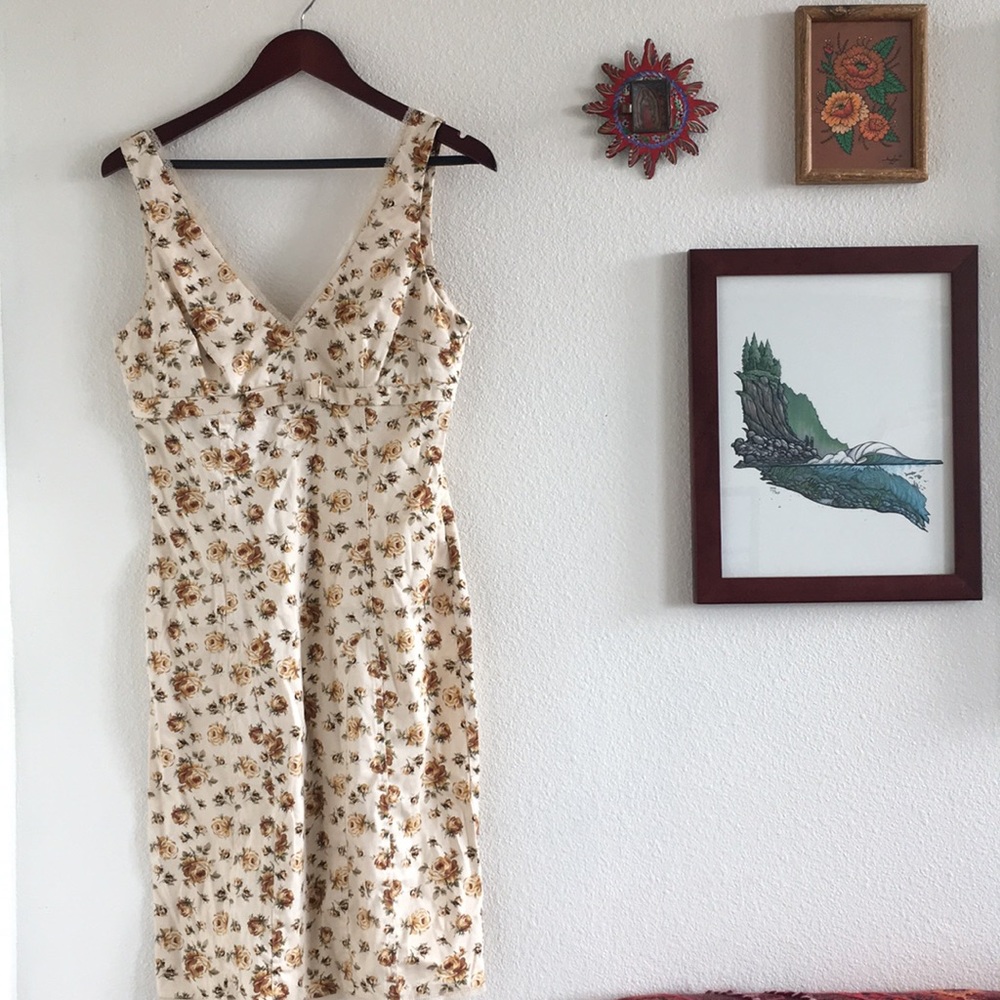 Floral Dress Pin Up Sz L - Picture 3 of 6